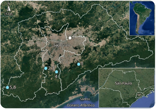Mapa da região metropolitana de São Paulo